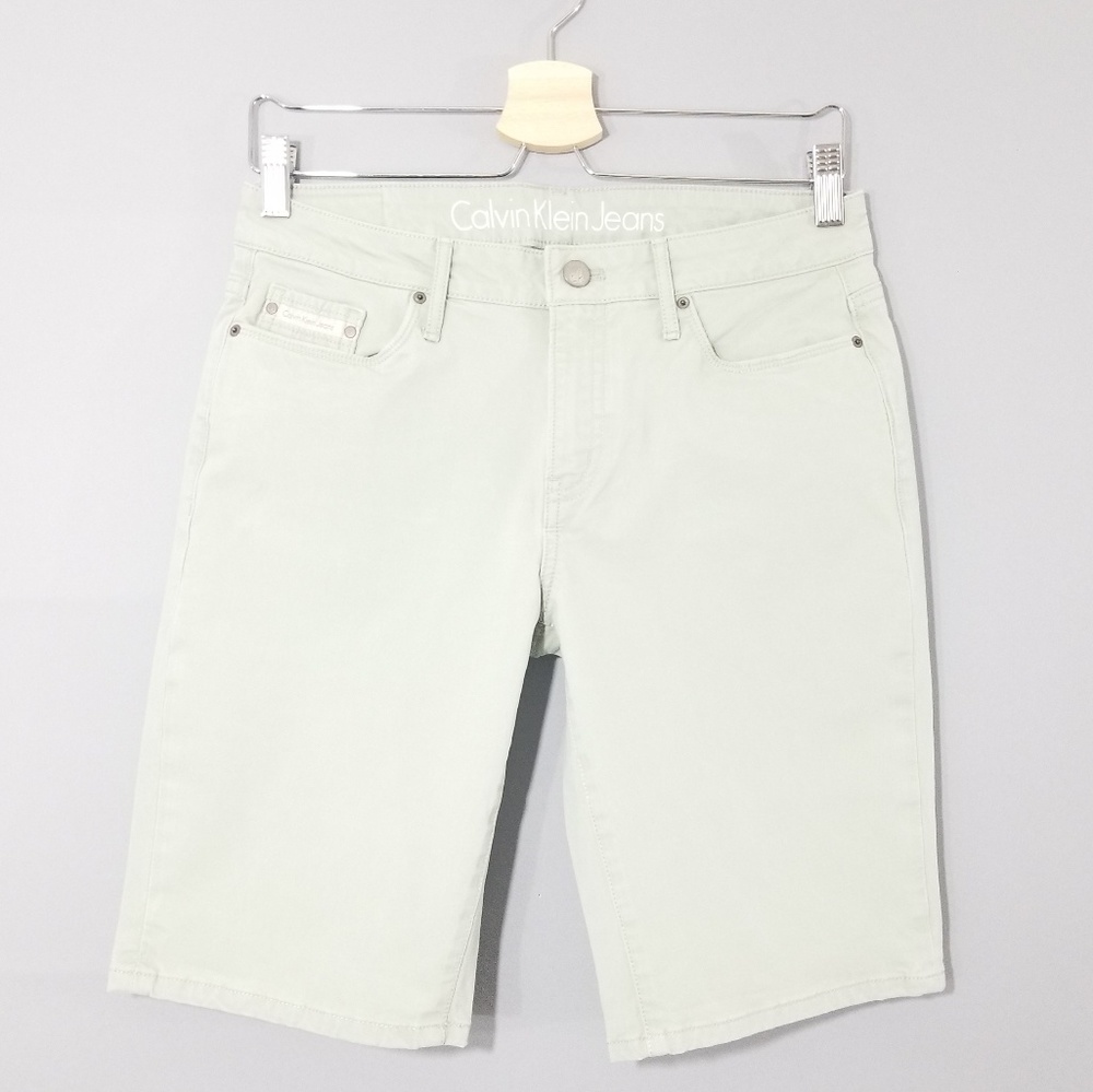 Calvin Klein Jeans Mint Green Bermuda Jean Shorts